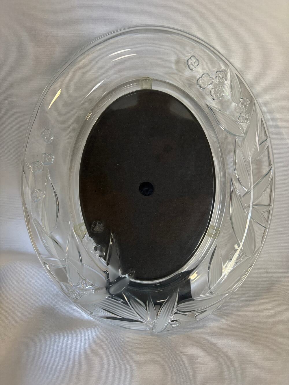 Vintage 90's Mikasa German Crystal Oval Photo Frame Holds 7 x 5 Picture